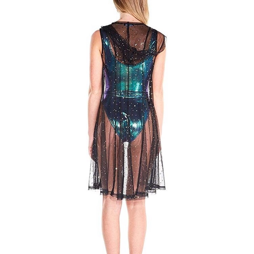 Black Mesh Duster Vest